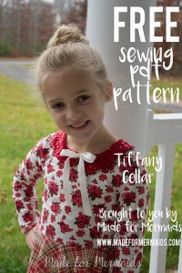 FREE PDF PATTERN- Tiffany Collar- tie on collar for girls