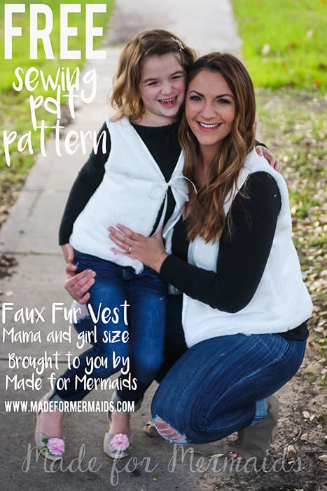 Faux Fur Vest for Mama and Girl