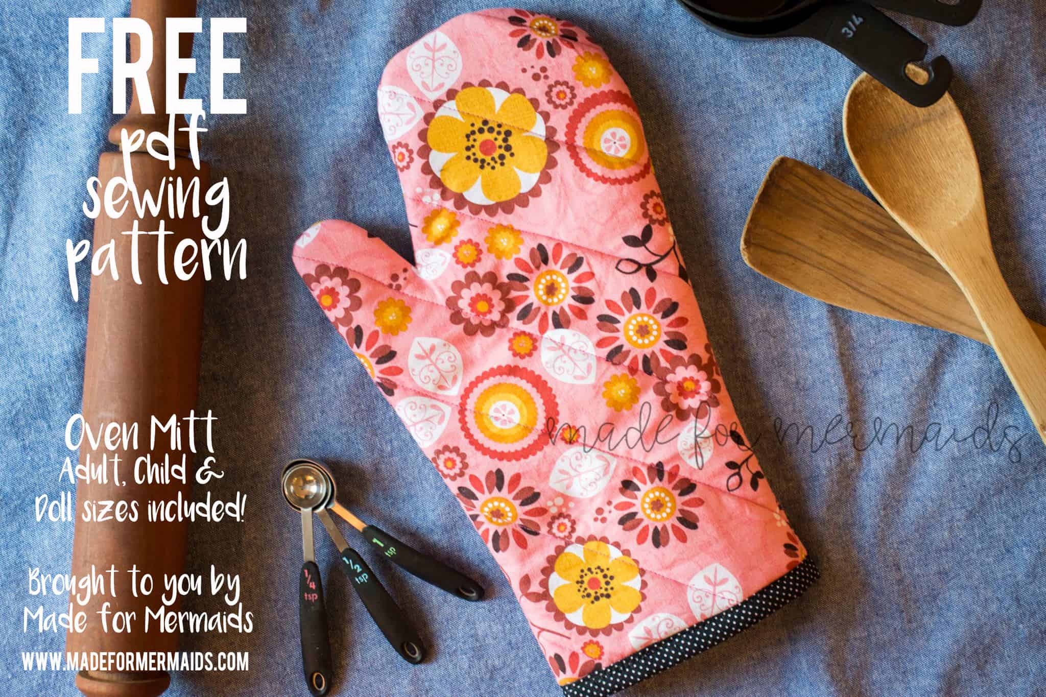Kids oven mitt free pattern  Oven gloves pattern, Sewing projects
