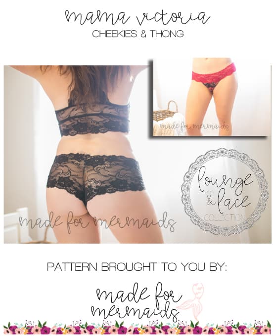 Lounge & Lace Collection- Victoria Cheekies & Thong