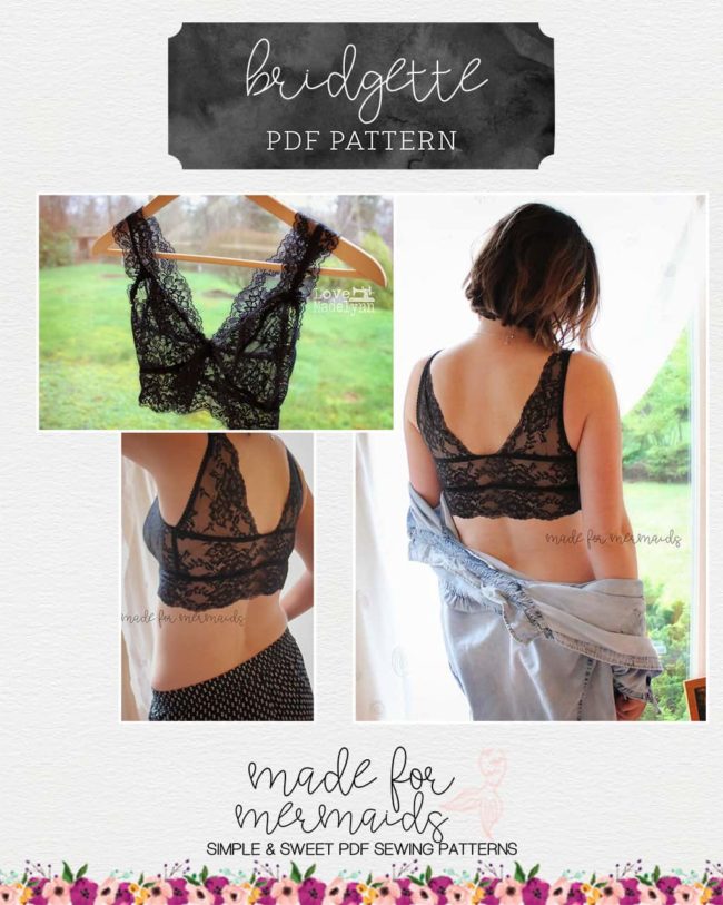 Women's Lounge & Lace Collection: Bridgette Bralette and Nightie PDF Sewing  Pattern 