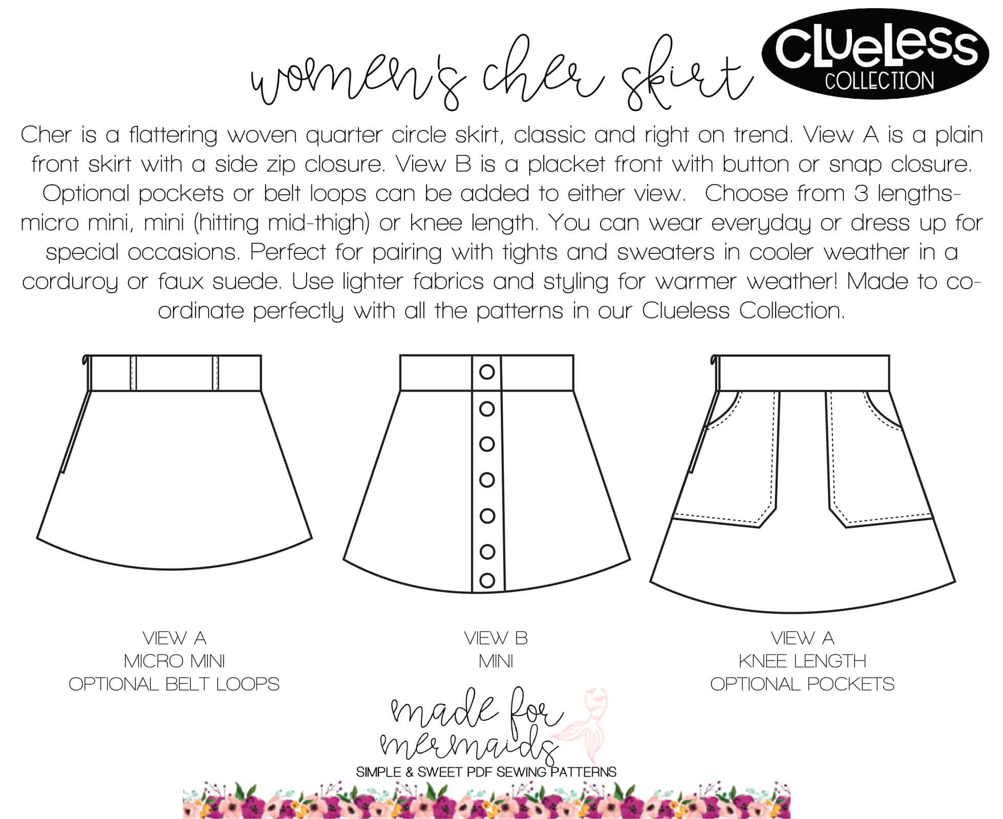 Women’s Cher Skirt Pattern