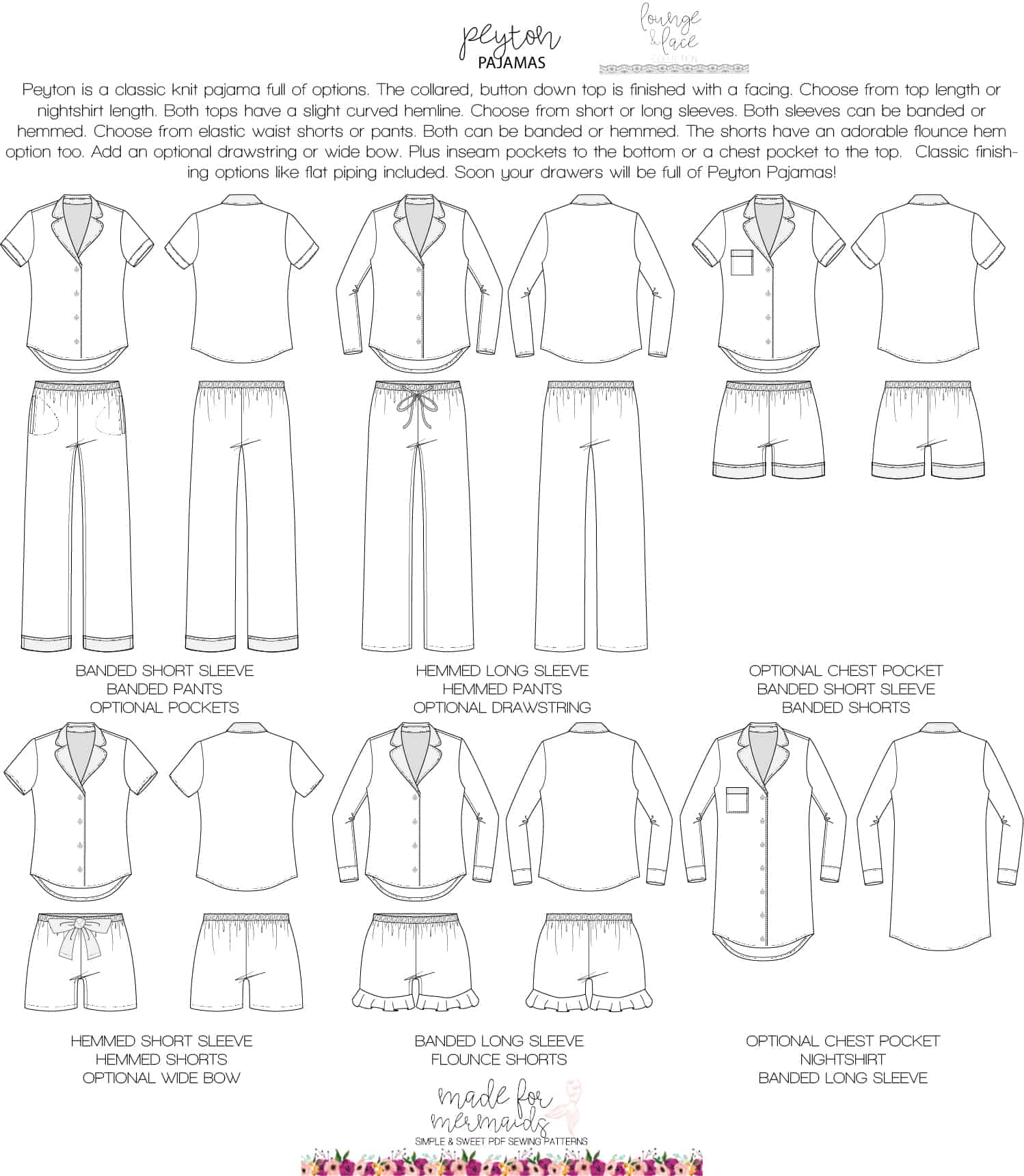 Pattern Pajama Shorts – Monogram — Mrs. Kay's