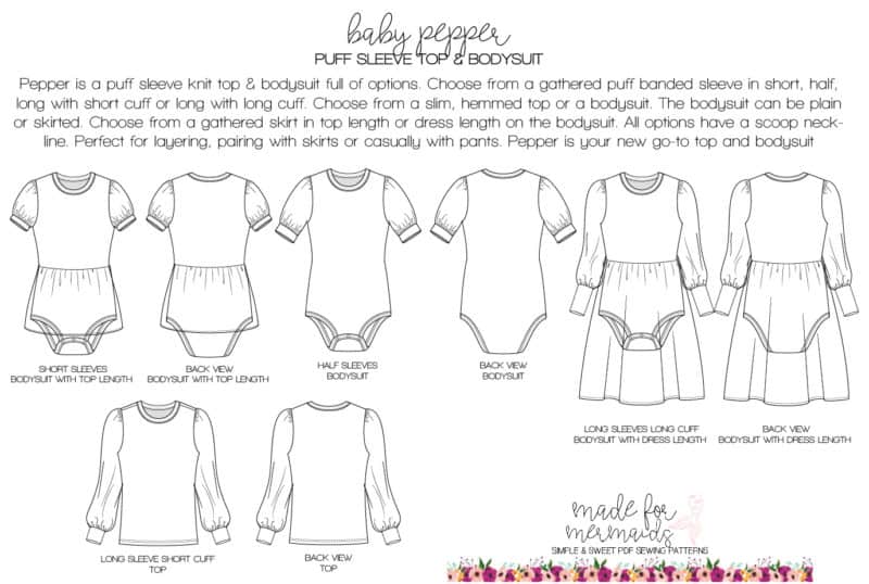 Baby, Youth & Women’s Pepper Pattern BUNDLE