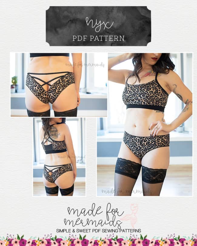The Nixie Briefs Ladies Underwear Knickers Panties PDF Sewing Pattern Multi Size  6 to 24 