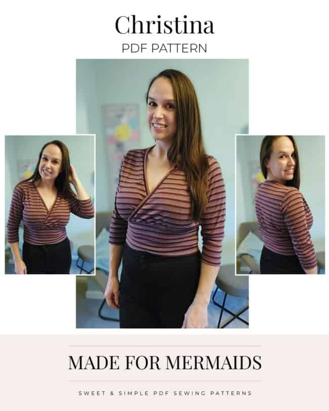 Crop top pattern alteration for Wrapped Maternity top - Megan