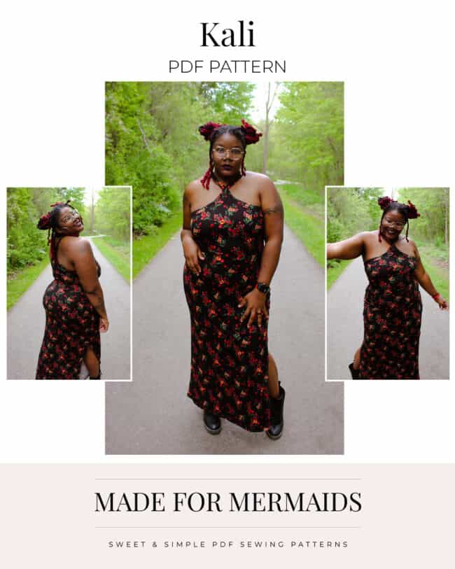 Maxi Dress Sewing Pattern - Halter Dress Pattern